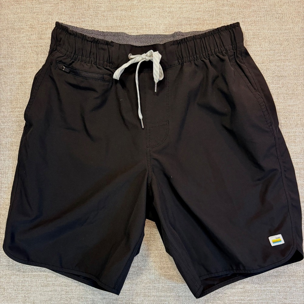 VUORI Banks Clean Elevation Shorty Bike Shorts 7.5' Stormy Heather Black Men SM
